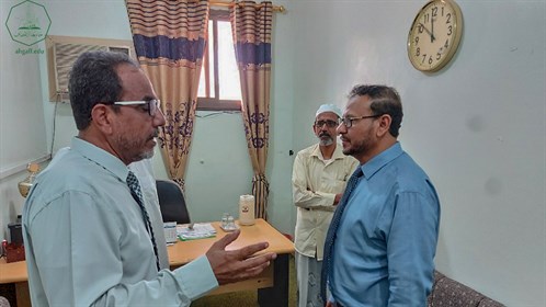 جامعة الأحقاف تستقبل رئيس جامعة العادل برئاسة الجامعة (7)